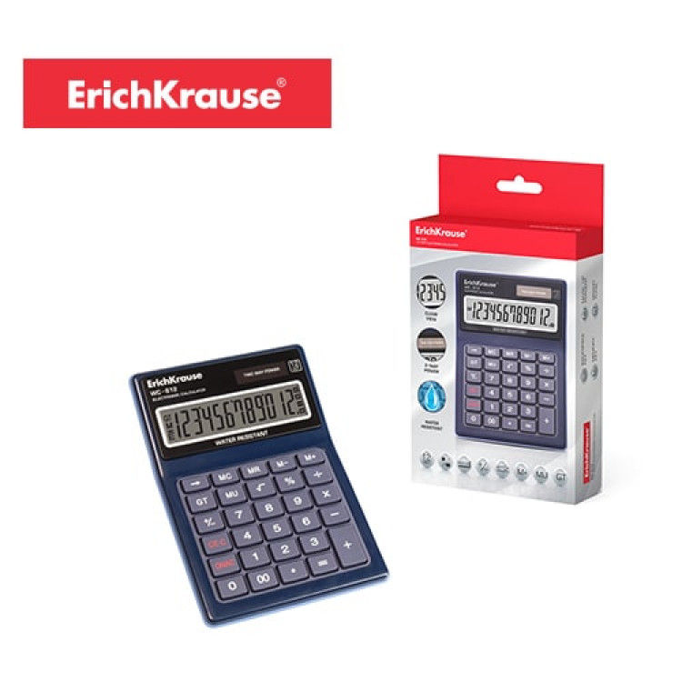 Desk electronic calculator water resistant ErichKrause® WC-612